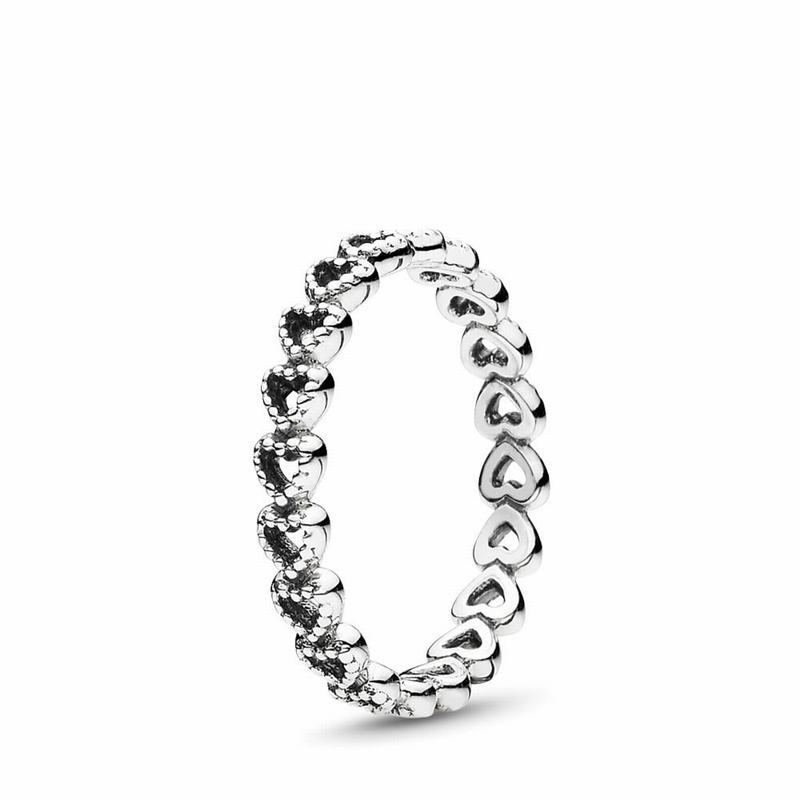 Pandora Band of Hearts Stackable Ring Sale NZ, Sterling Silver (279641-IHR)